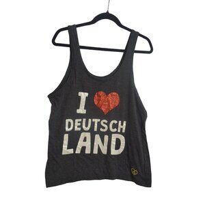 I Love (Heart) Deutschland Germany Glitter Grey Tank Cami Top XL